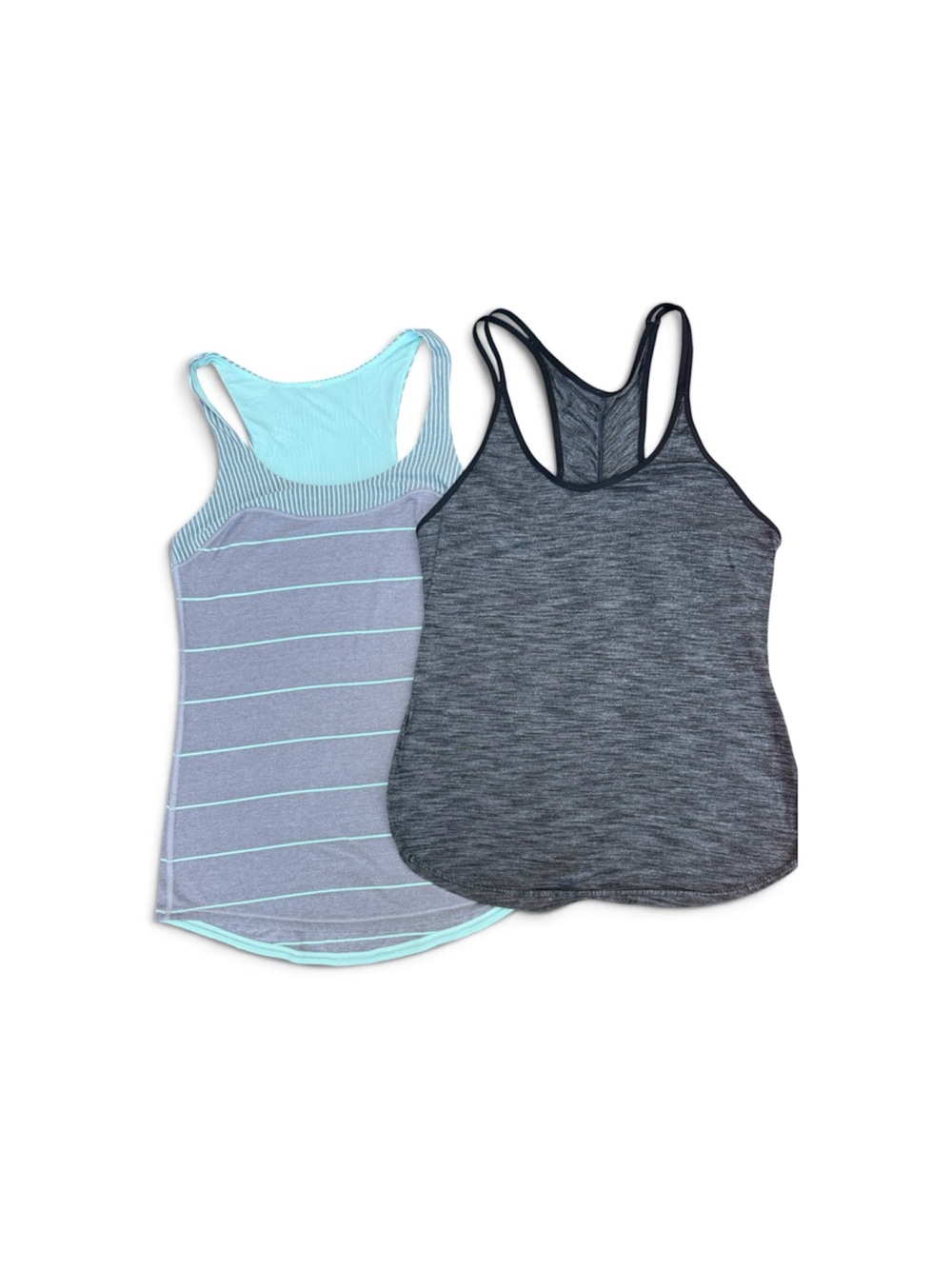 Lululemon women’s set of 2 Tank Tops - Gray and Light Aqua size 6